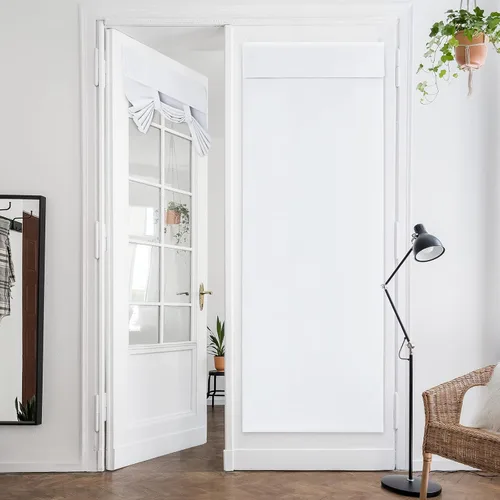 Vista 60 de HOMEIDEAS Cortinas Opacas para Aula para Puerta Principal, Cubierta de Ventana de Puerta de Aula, Persianas de Privacidad con Aislamiento Térmico