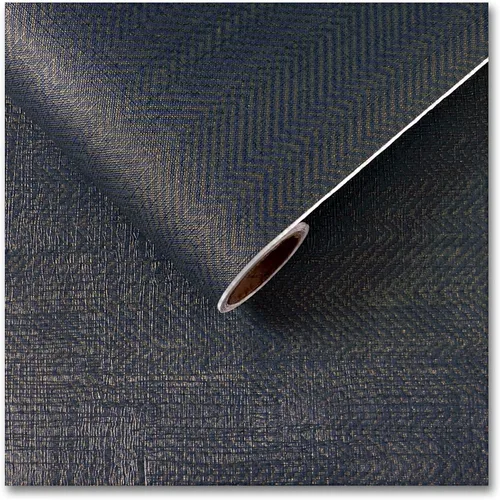 Vista 10 de CRE8TIVE Papel tapiz de pasto negro dorado para despegar y pegar, papel tapiz metálico de espiga con textura, autoadhesivo, tela extraíble, papel