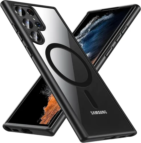 Vista 20 de Hensinple Funda Magnética para Samsung Galaxy S22, Funda para Teléfono Galaxy S22 [Compatible con MagSafe], Cubierta Magnética Transparente