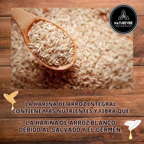 Vista 3 de Naturevibe Botanicals Harina de Arroz Integral 5 lb Harina Sin Gluten de Grano Entero Finamente Molida, Sin OGM Ideal para Hornear, Rotis