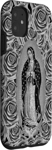 Vista 3 de Funda para iPhone 11 Nuestra Señora Virgen De Guadalupe Virgen María Floral