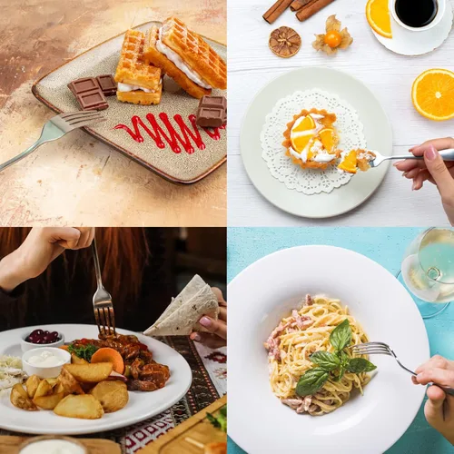 Vista 5 de May The Fork Be With You, divertido tenedor de postre de acero inoxidable grabado con caja de regalo