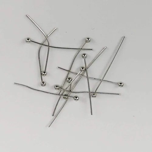 Vista 4 de Chenkou Craft Surtido de 700 pines de cabeza de bola de latón de tamaño mixto para fabricación de joyas (anti-plata, mezcla)