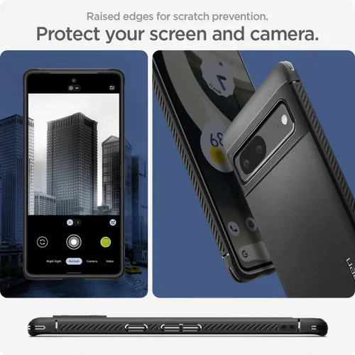 Vista 6 de Spigen Rugged Armor - Funda compatible con Google Pixel 7, color negro mate