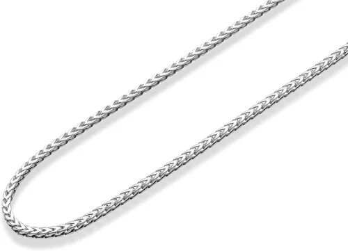 Vista 2 de Miabella Solid 925 Sterling Silver Italian 2mm Franco Square Box Link Chain Necklace for Men Women Made in Italy