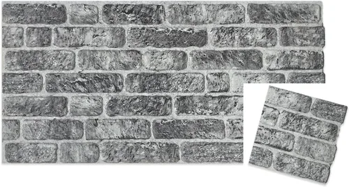 Vista 42 de IZODEKOR Paneles de pared 3D con efecto ladrillo, revestimiento, aspecto de piedra, revestimiento de espuma de poliestireno para sala de estar