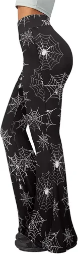 Vista 5 de Body de cintura alta étnico para Halloween, pantalones de yoga acampanados, corte de bota, pantalones de yoga para mujer, fiesta al aire libre