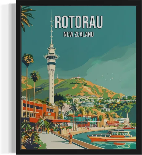 Vista 9 de Póster de paisaje de Adelaide Australia, arte de pared retro vintage, pintura de paisaje de la naturaleza, galería 23