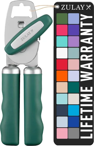 Vista 17 de Zulay Kitchen Abrelatas manual de acero inoxidable resistente con abridor de botellas, abrelatas manual a prueba de óxido con perilla giratoria