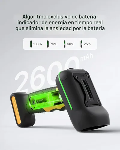 Vista 6 de Inateck Escáner de código de barras industrial Bluetooth, escáner de código QR 1D 2D inalámbrico con IP67 impermeable y a prueba de polvo, escáner
