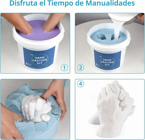 Vista 4 de Godora - Kit de fundición manual para parejas, captura huellas dactilares y detalles finos