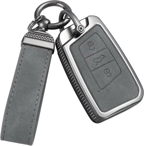 Vista 20 de YO&YOYE Compatible con funda para llavero VW Volkswagen con llavero protector de llave de cuero