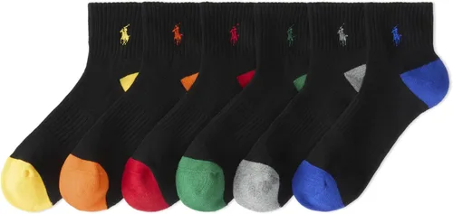 Vista 15 de Polo Ralph Lauren Paquete de 6 calcetines deportivos para hombre Negro