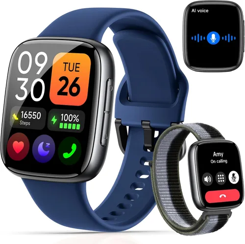 Vista 8 de Relojes inteligentes para mujeres y hombres, reloj inteligente AMOLED HD de 1.85 pulgadas para iPhone Android, resistente al agua 3ATM, llamadas