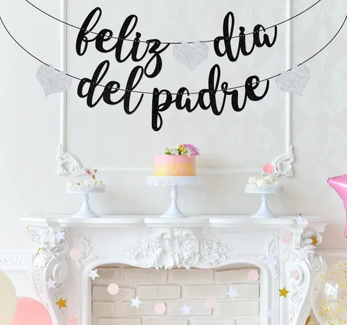 Vista 3 de Cartel de Feliz Día del Padre, decoración del día del padre, el mejor papá de la historia, suministros para fiesta de cumpleaños del día del padre