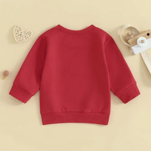 Vista 18 de Sudadera con cuello redondo para el día de San Valentín para bebé, niña, niño, para el día de San Valentín