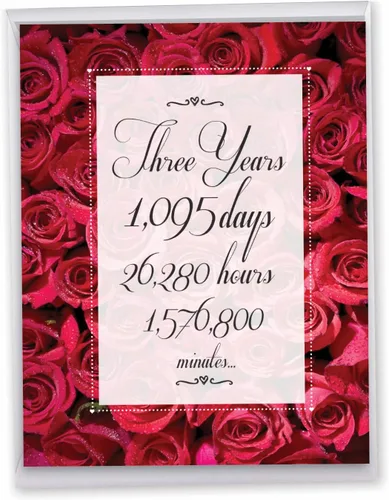 Vista 9 de NobleWorks Tarjeta de felicitación de aniversario Jumbo 3rd Milestone de 8.5 x 11 pulgadas con sobre para hombres, mujeres (1 unidad) Floral Couple