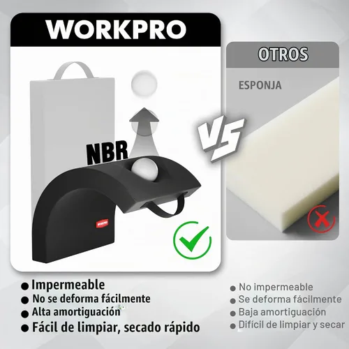 Vista 3 de WORKPRO Almohadilla para Arrodillarse de 17" con Cubierta Removible, Almohadillado Suave para la Rodilla, Almohadilla Grande de Espuma
