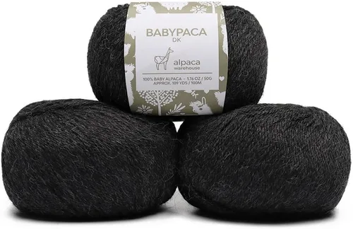 Vista 49 de Juego de 6 madejas de 100% lana de alpaca bebé (10.58 oz) de peso DK, fabricadas en Perú, celestial suave y perfecto para tejer y hacer ganchillo