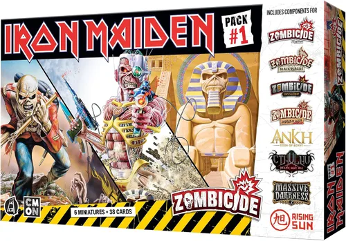 Vista 2 de Zombicide Iron Maiden - Paquete de personajes #1 - Miniaturas de Eddie y mejoras de juego. Juego de mesa de estrategia cooperativa, a partir de 14