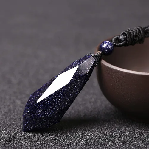 Vista 2 de Collar de obsidiana negra con dije de protección con cadena de cuentas extendida, collar de amuleto de piedra de cristal curativo para hombres