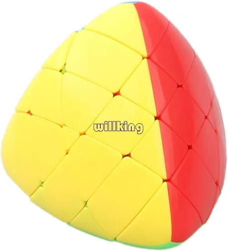 Vista 4 de Willking Pyramorphix - Cubo mágico sin pegatinas Mastermorphix de 2 x 2 rompecabezas de cubo de velocidad sin pegatinas