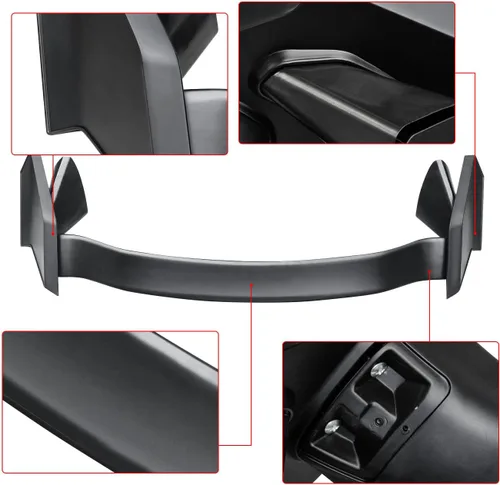 Vista 2 de NINTE Alerón para modelos Honda Civic Sedan 2016-2021, ABS sin pintar, negro mate, estilo Type-R, ala divisora de maletero trasero