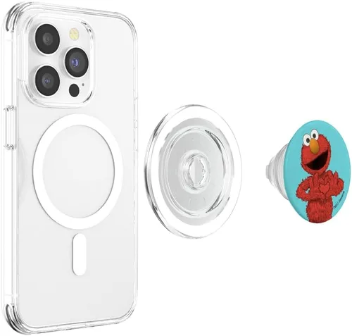 Vista 4 de Sesame Street Elmo PopSockets MagSafe PopGrip para iPhone