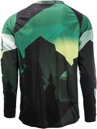 Vista 3 de JPOJPO Camiseta de ciclismo para hombre, camiseta de manga larga, para bicicleta de montaña, motocicleta, ropa anti-UV
