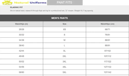 Vista 6 de Natural Uniforms Pantalones cargo clásicos de chef de 6 bolsillos con varios paquetes disponibles