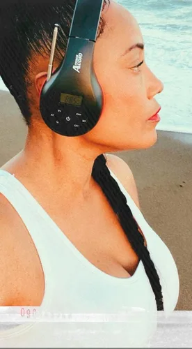 Vista 8 de Auriculares de radio FM personales portátiles con antena extraíble para gran recepción, caminar, trotar, relajarse, escuela, radio conversacional