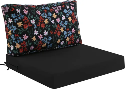 Vista 25 de idee-home Cojines impermeables para asiento de exteriores, para muebles de patio, cojines de repuesto para asiento profundo Hampton Bay