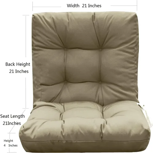 Vista 2 de QILLOWAY - Cojín o respaldo para asiento de exterior, cojín de repuesto, primavera/verano, Moderno, Beige
