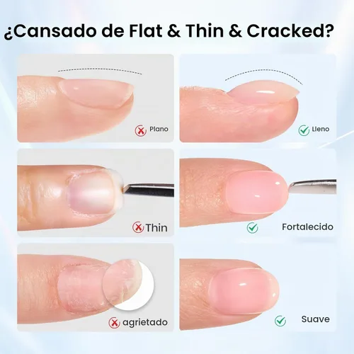 Vista 2 de Beetles - Gel constructor para uñas, 2 piezas de gel transparente 8 en 1, para fortalecer las uñas naturales instantáneas y extensión para salón