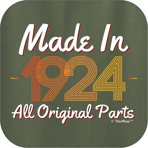 Vista 2 de Camiseta de 100 cumpleaños Made in 1924 Original Parts