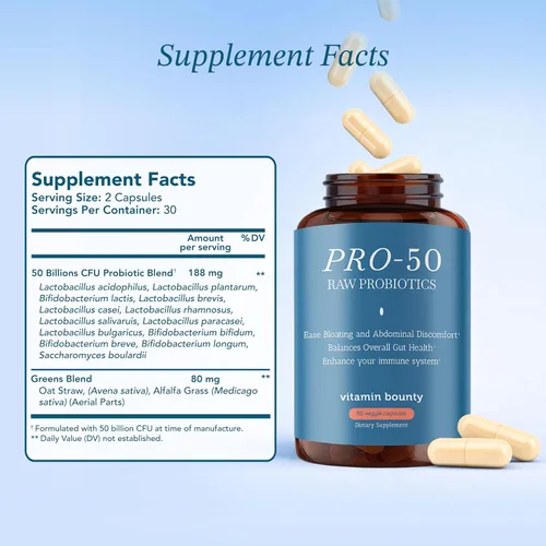 Vista 6 de Vitamin Bounty Pro-50 Probiotics and Women's Probiotic & Prebiotic Bundle - BV Defense & pH Balance, 13 cepas probióticas, salud intestinal, salud