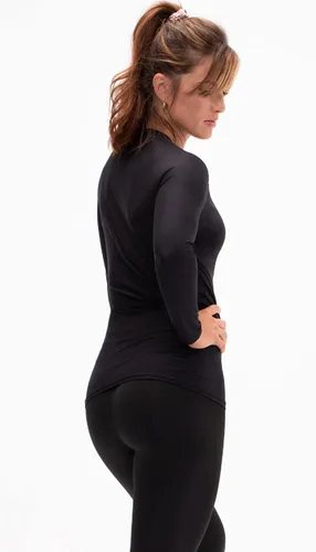 Vista 2 de DEVOPS Paquete de 3 camisetas de compresión para mujer, ajuste seco, manga larga, para correr, atléticas, camisetas de entrenamiento
