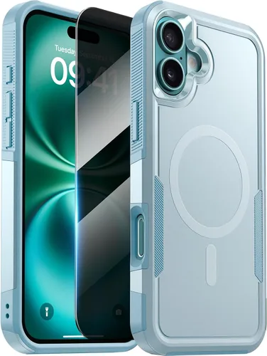 Vista 18 de Diaclara Funda diseñada para iPhone 12/iPhone 12 Pro, [con protector de pantalla de privacidad] [antiespía]