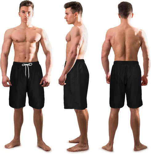 Vista 5 de Scotamalone Traje de baño para hombre, traje de baño de secado rápido con forro de malla