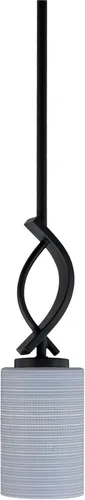 Vista 75 de Toltec Lighting Cavella Stem Colgado Mini colgante, acabado grafito, vidrio de muselina blanca de 4 pulgadas