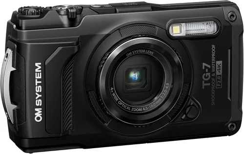 Vista 2 de OM SYSTEM Olympus Tough TG-7 - Cámara subacuática negra, impermeable, a prueba de congelación, brillo de alta resolución, video 4K 44x Macro
