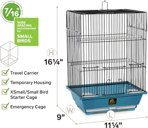 Vista 2 de Prevue Pet Products SP50021 Jaula para pájaros de pizarra, pequeña, azul