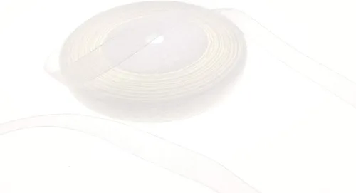 Vista 25 de Dxeud Cinta de organza transparente (negro, 1/2" x 50 yardas)