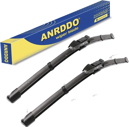 Vista 23 de ANRDDO Limpiaparabrisas de repuesto de fábrica para Audi A6 C6 S6 A6 2005-2011 Juego de limpiaparabrisas de 22"+22" con bloqueo superior