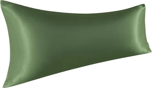 Vista 142 de NTBAY Paquete de 2 fundas de almohada estándar de satén para cabello y piel, lujosas y sedosas fundas de almohada con cierre de sobre, 20 x 26