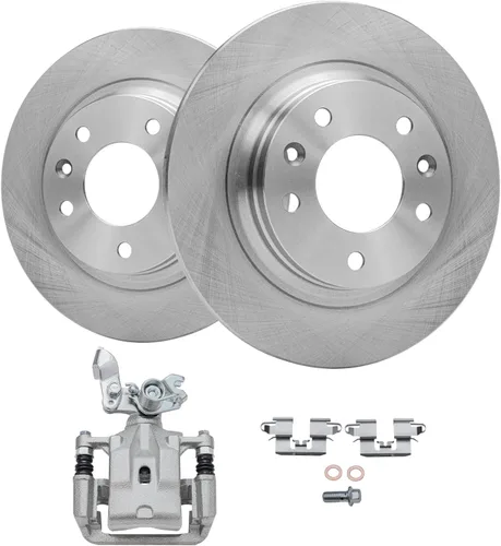 Vista 38 de Detroit Axle - Kit de freno delantero para Toyota RAV4 Prius V Lexus HS250h Scion xB Rotores de freno de disco de 10.83 pulgadas Pinza de freno