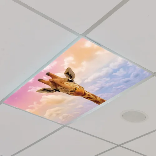 Vista 22 de Outus 4 piezas de cubierta de luz fluorescente para iluminación de aula con 10 imanes, filtro de luz magnético, decoración de panel de techo de 2 x