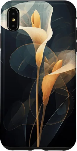 Vista 11 de Elegant Minimalist Calla Lily Abstract Dots Lines Background Case for iPhone 16