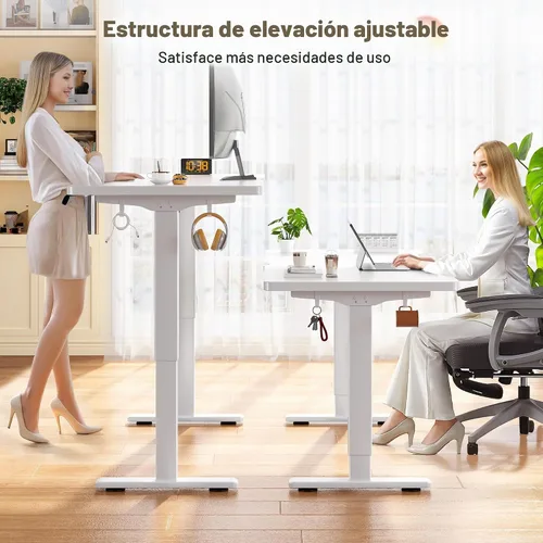 Vista 9 de EnHomee Escritorio eléctrico de pie ajustable de altura de 55 x 24 pulgadas