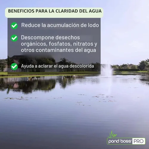 Vista 4 de pond boss® PRO The Block™ - Clarificador de agua, removedor de lodos y olores, 5 libras.